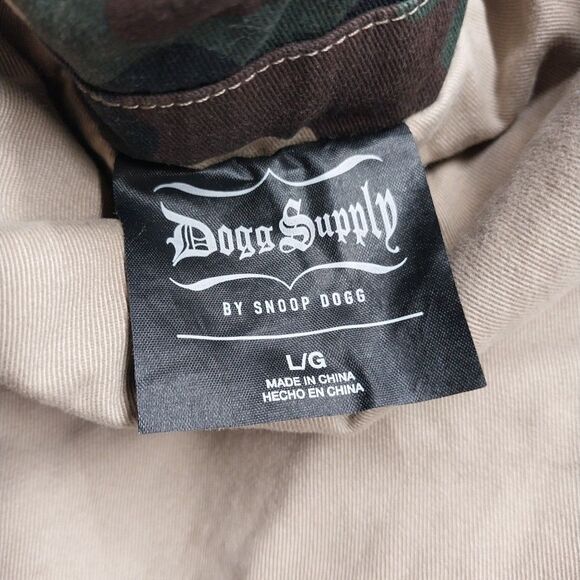 Dogg Supply Mens Utility Jacket L Camo/Tan Reversible Full Zip Hunting Fishing - Picture 8 of 11